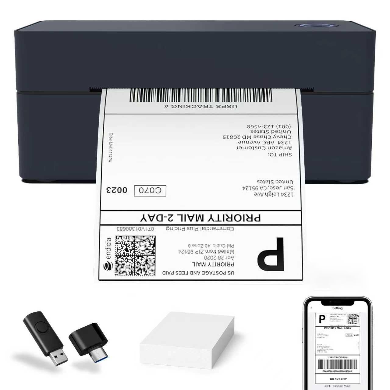 4x6 Thermal Label Printer for Shipping - Compatible with Android, Mac, iPhone, W