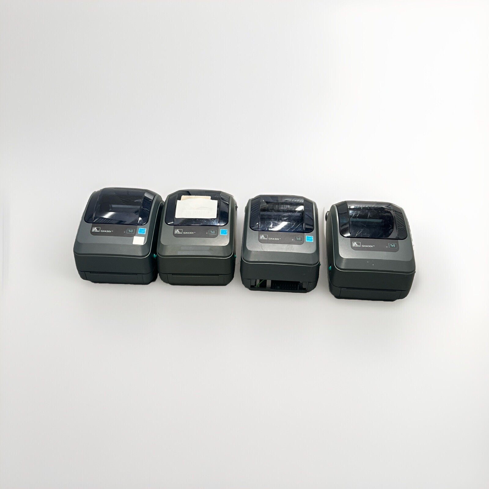 Lot Of (4) Zebra GX430T Thermal Label Barcode Printer USB Serial Parallel