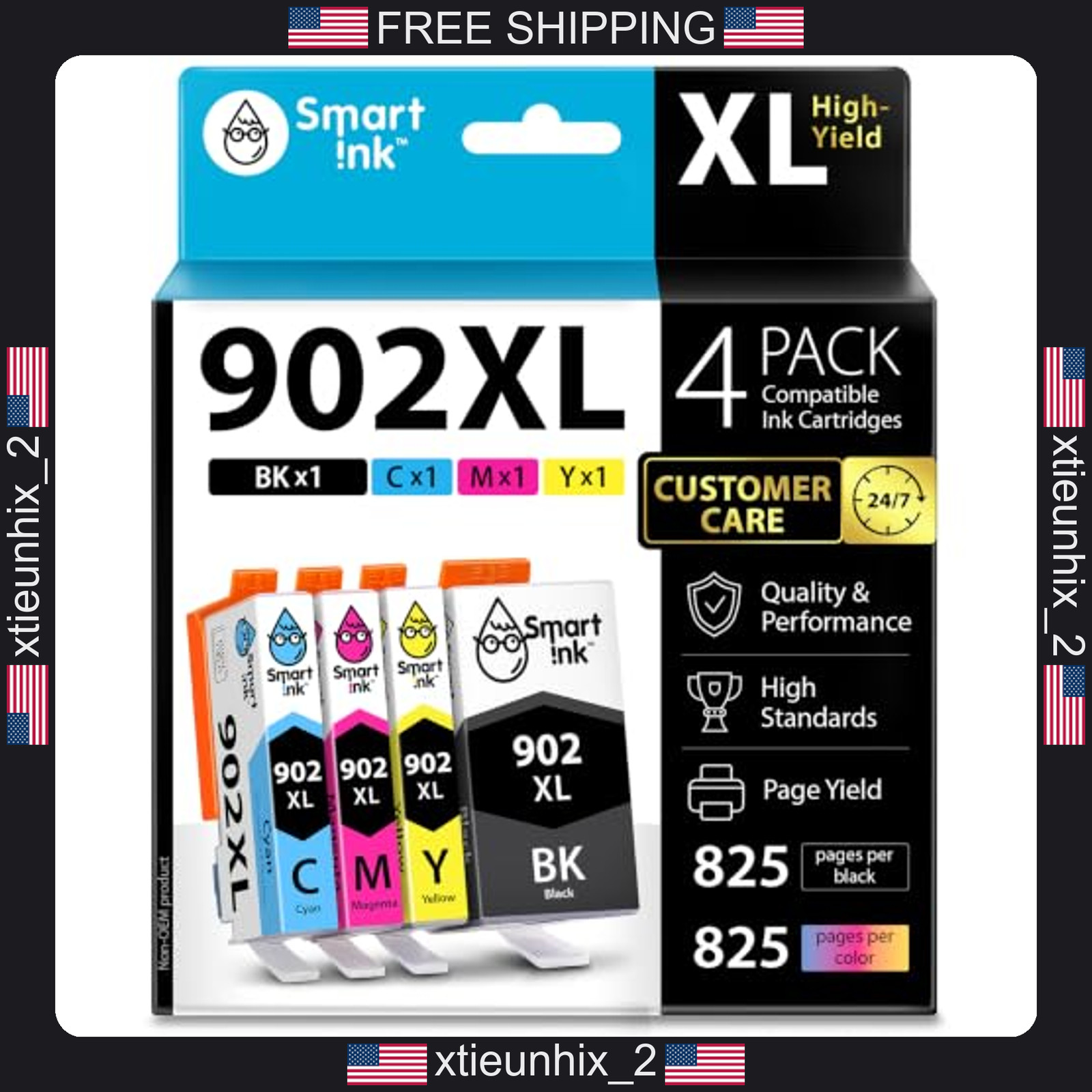 HP OfficeJet Pro 902 XL Ink Cartridge Set for OfficeJet 6950-6979 Printers