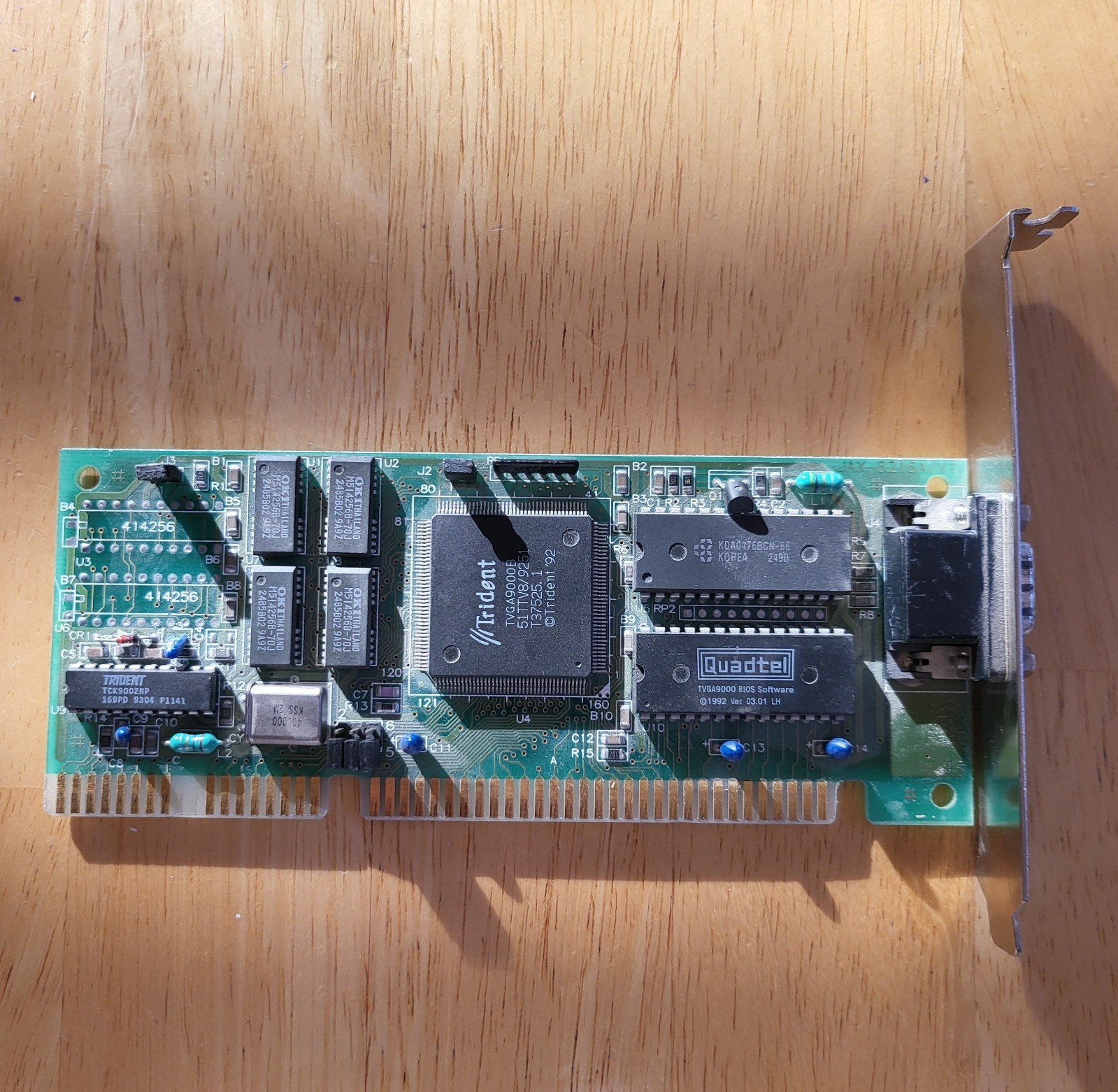 VINTAGE JAX-8216A TRIDENT TVGA9000B 512K ISA VGA CARD QUADTEL BIOS