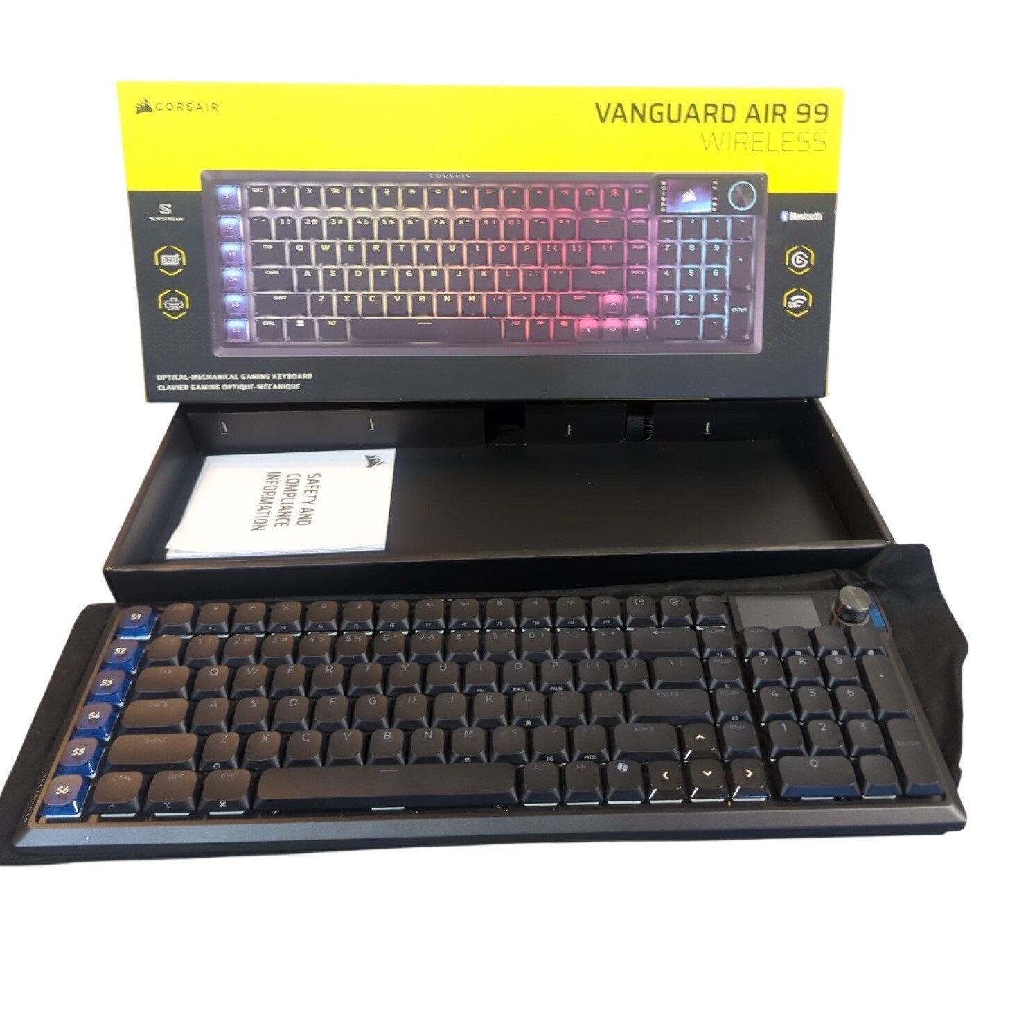 CORSAIR VANGUARD AIR 99 WIRELESS Optical-Mechanical Gaming Keyboard