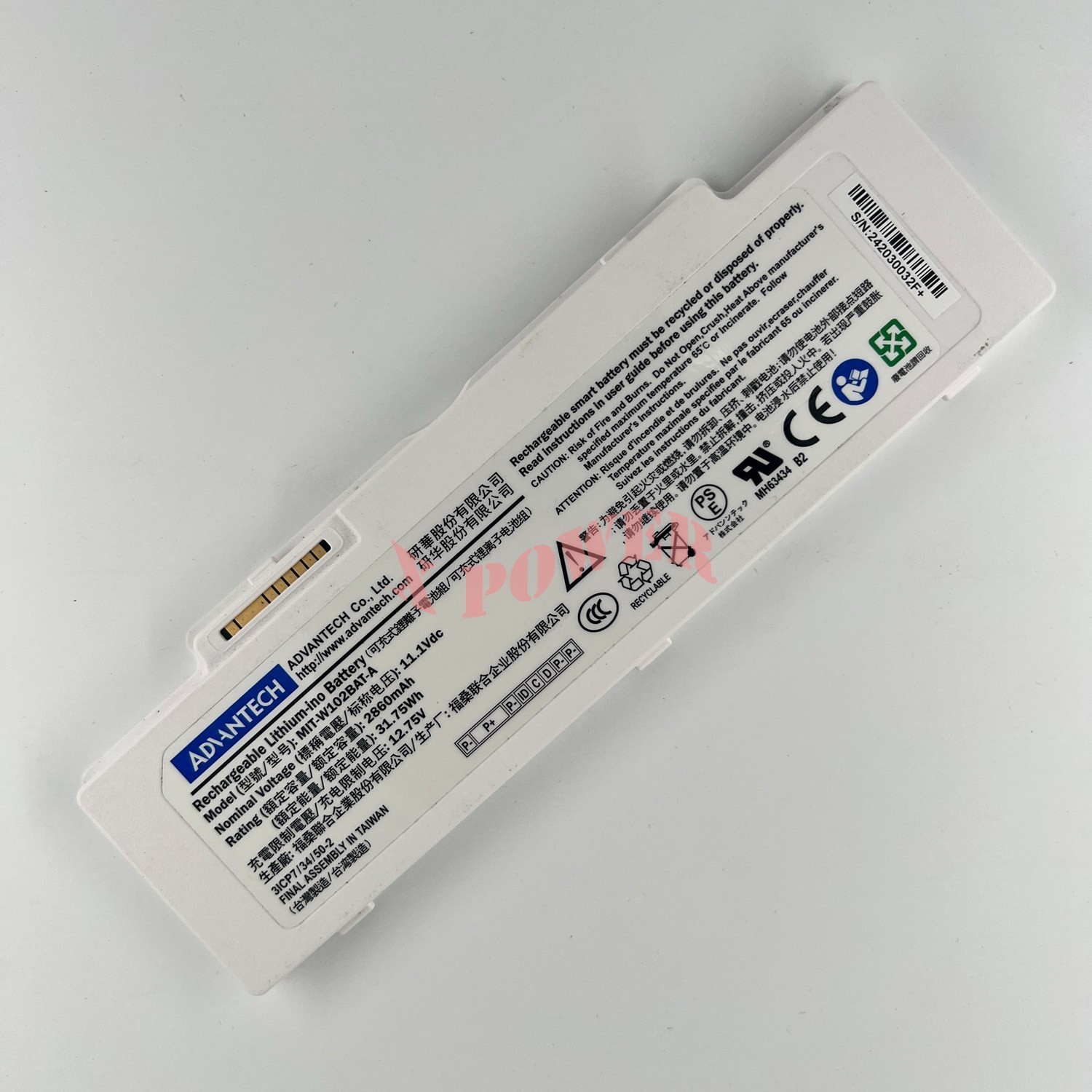 Genuine MIT-W102BAT-A Battery For ADVANTECH 11.1V 2860mAh 31.75Wh