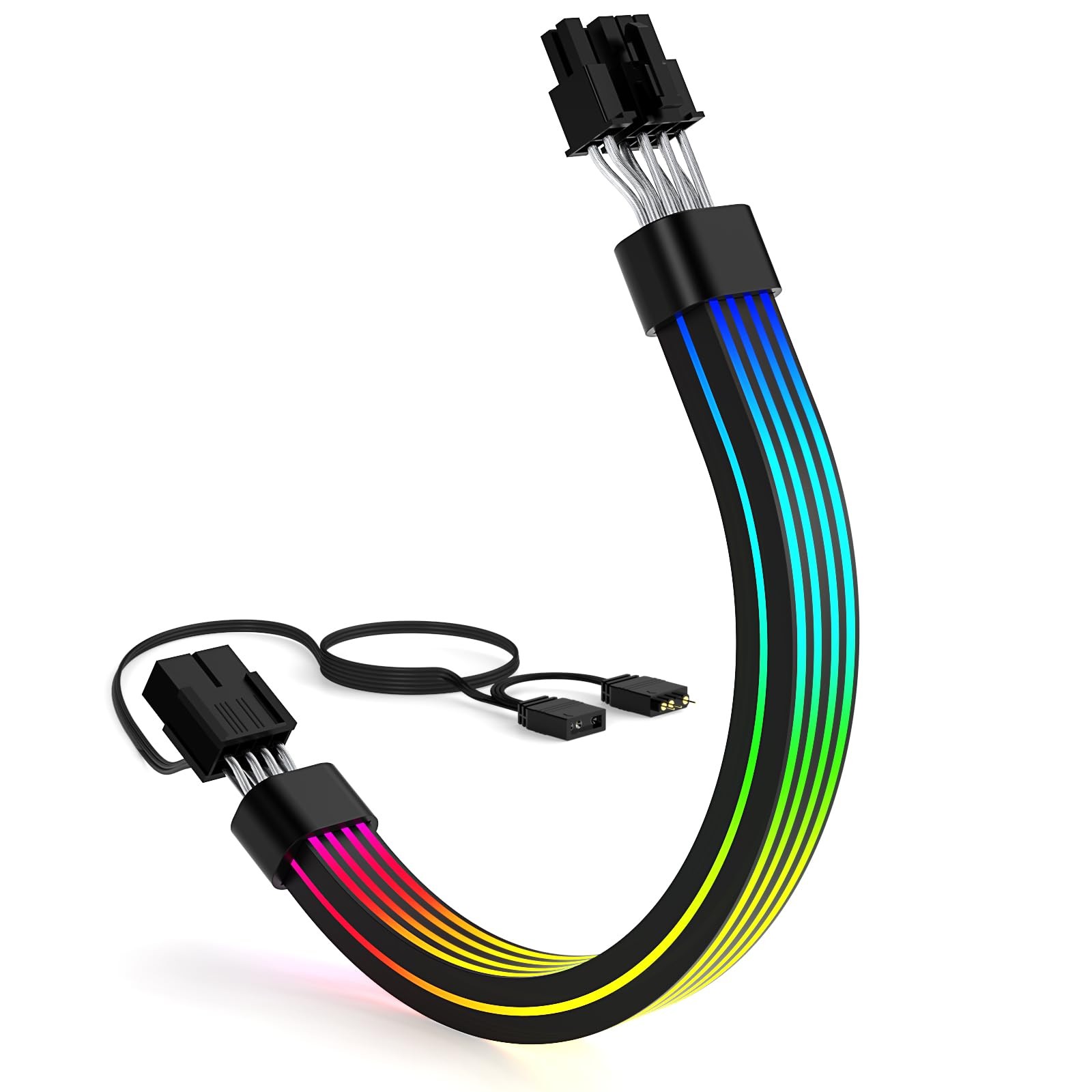 RGB 8 Pin PCIE Cable Bright ARGB GPU Extension for RTX 3060 4060 4070 Pro