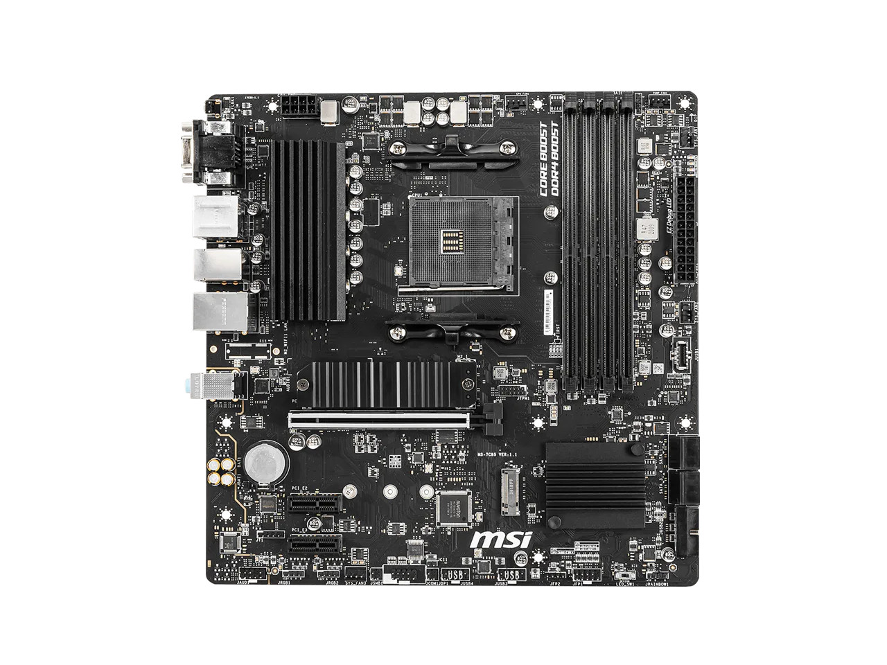 MSI B550M PRO-VDH Micro-ATX Motherboard - AMD AM4, Ryzen 5000/4000/3000 Ready,