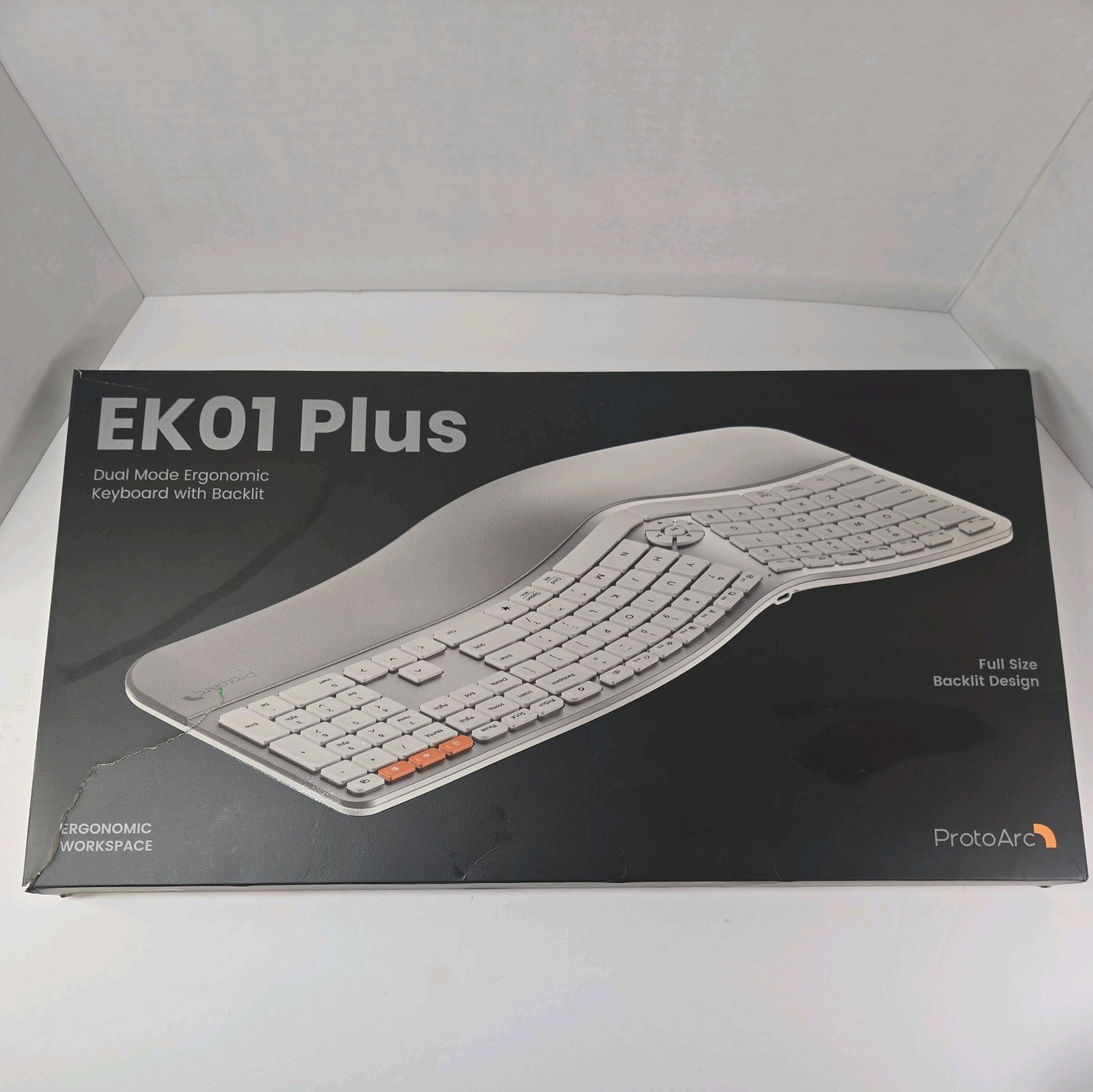 ProtoArc EK01 Plus Ergonomic Split Bluetooth Keyboard USB Wireless 