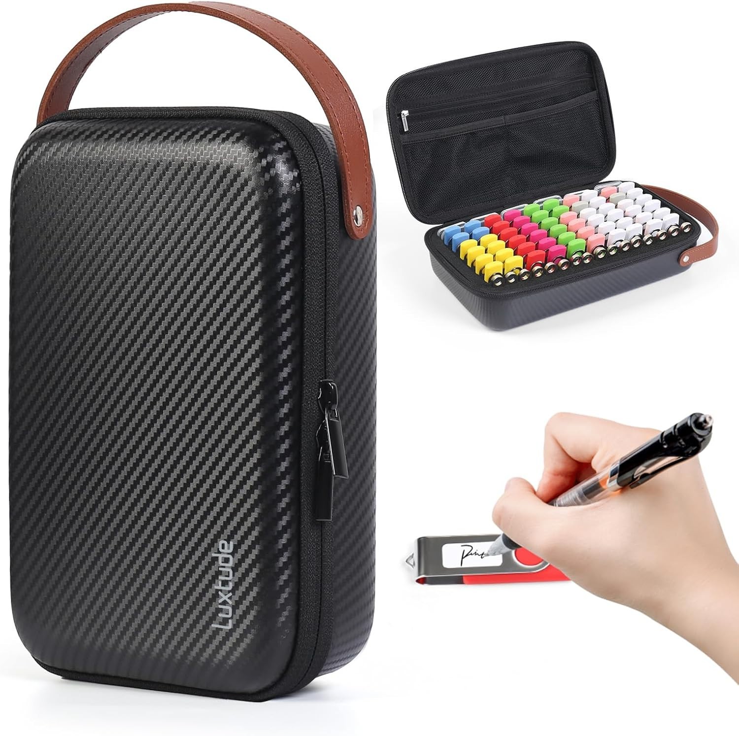 USB Flash Drive Case With Labels, Portable USB Case Organizer