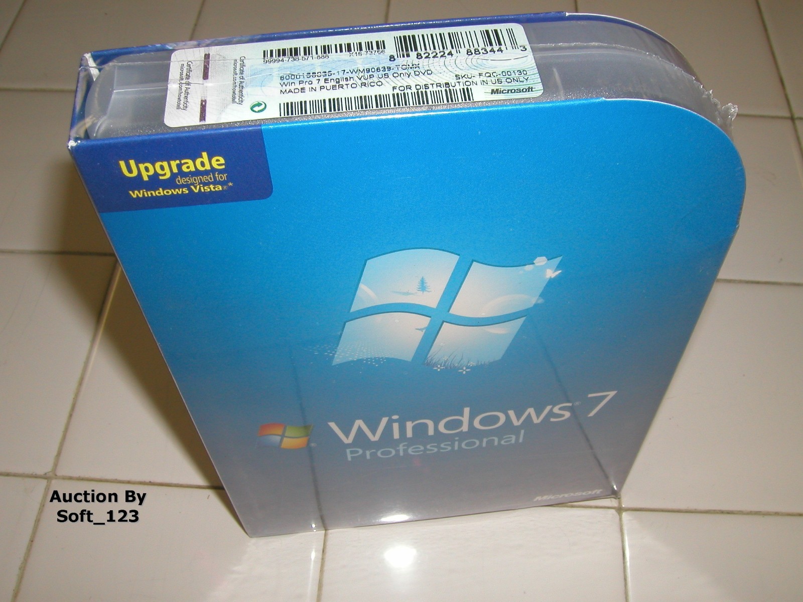 Microsoft Windows 7 Professional Upgrade 32 & 64 Bit DVDs =RETAIL BOX=