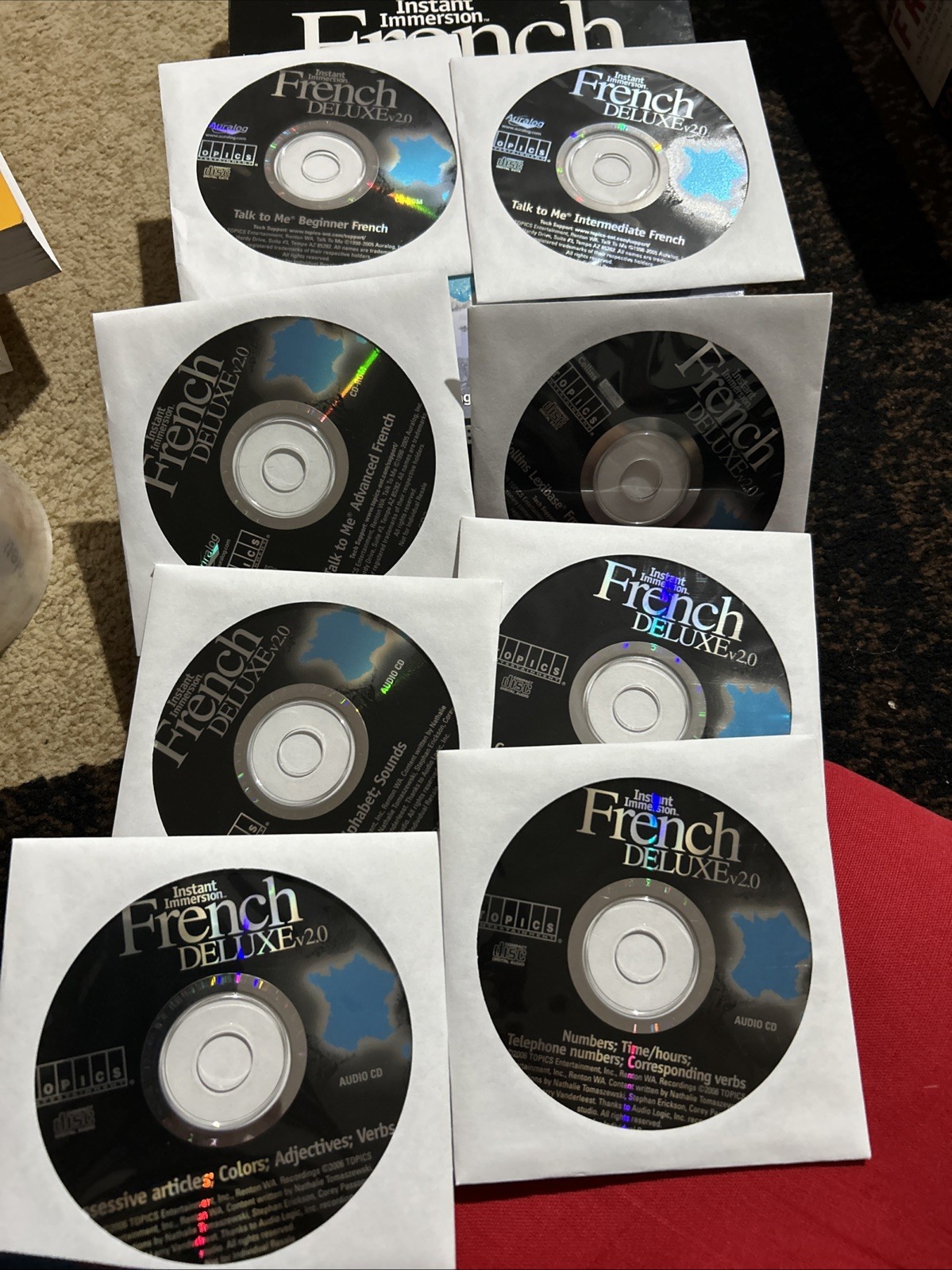 Instant Immersion French Deluxe v 2.0 by Topics Entertainment 8 CDs LEARN FRENCH