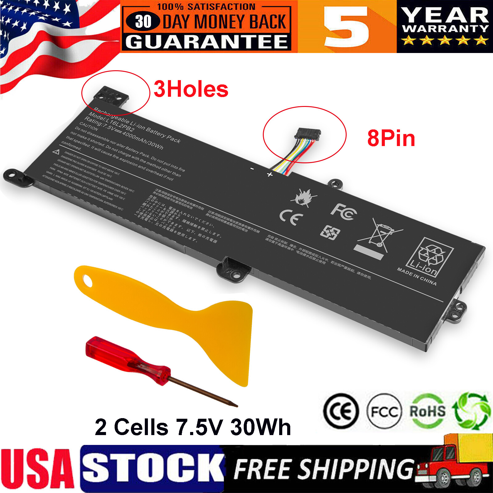 L16L2PB2 Laptop Battery For Lenovo Ideapad 320 330 L16L2PB3 L16M2PB1 L16M2PB2 
