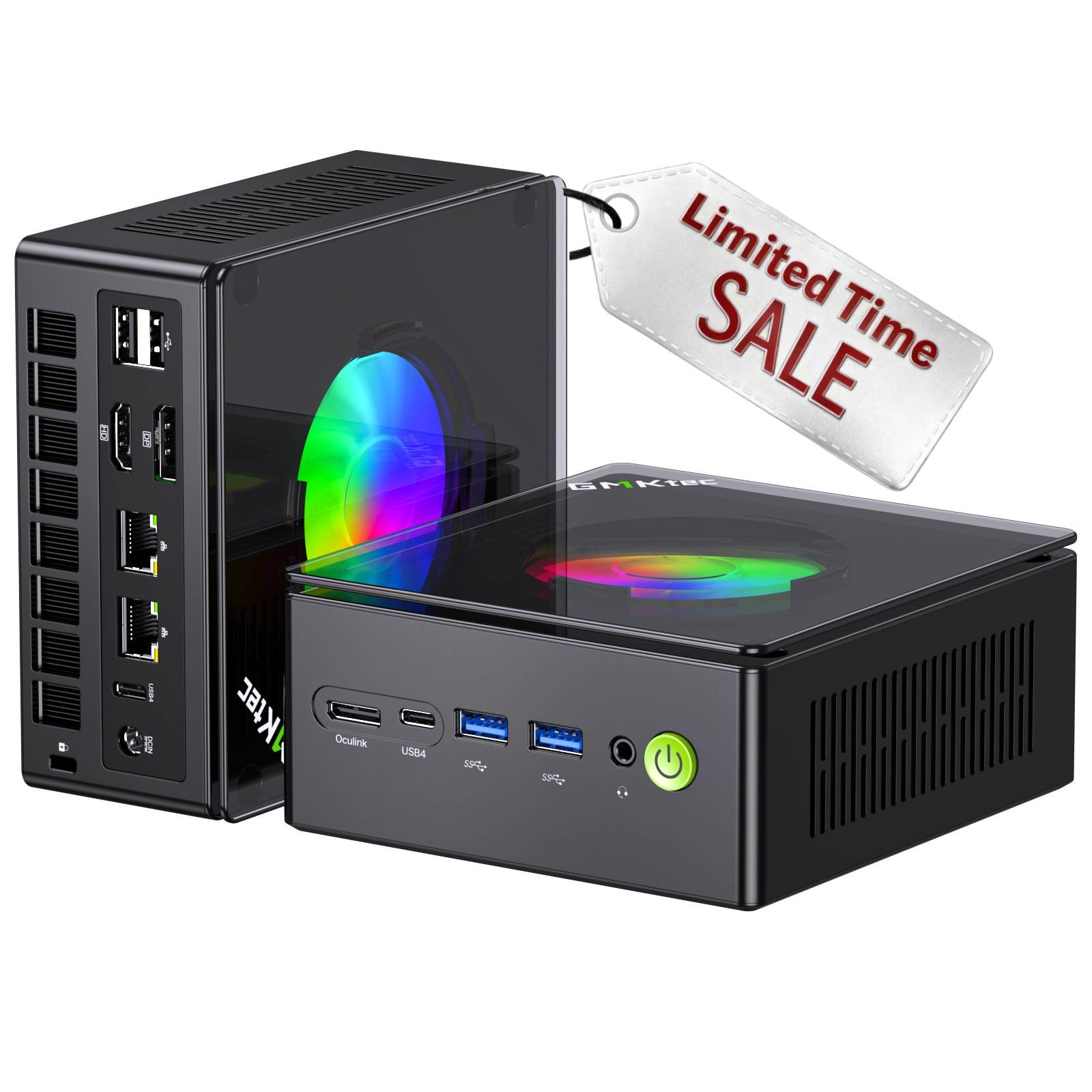 GMKtec Gaming Mini PC AMD Ryzen 9 8945HS Up to 5.20GHz 32GB DDR5 RAM 512GB SSD