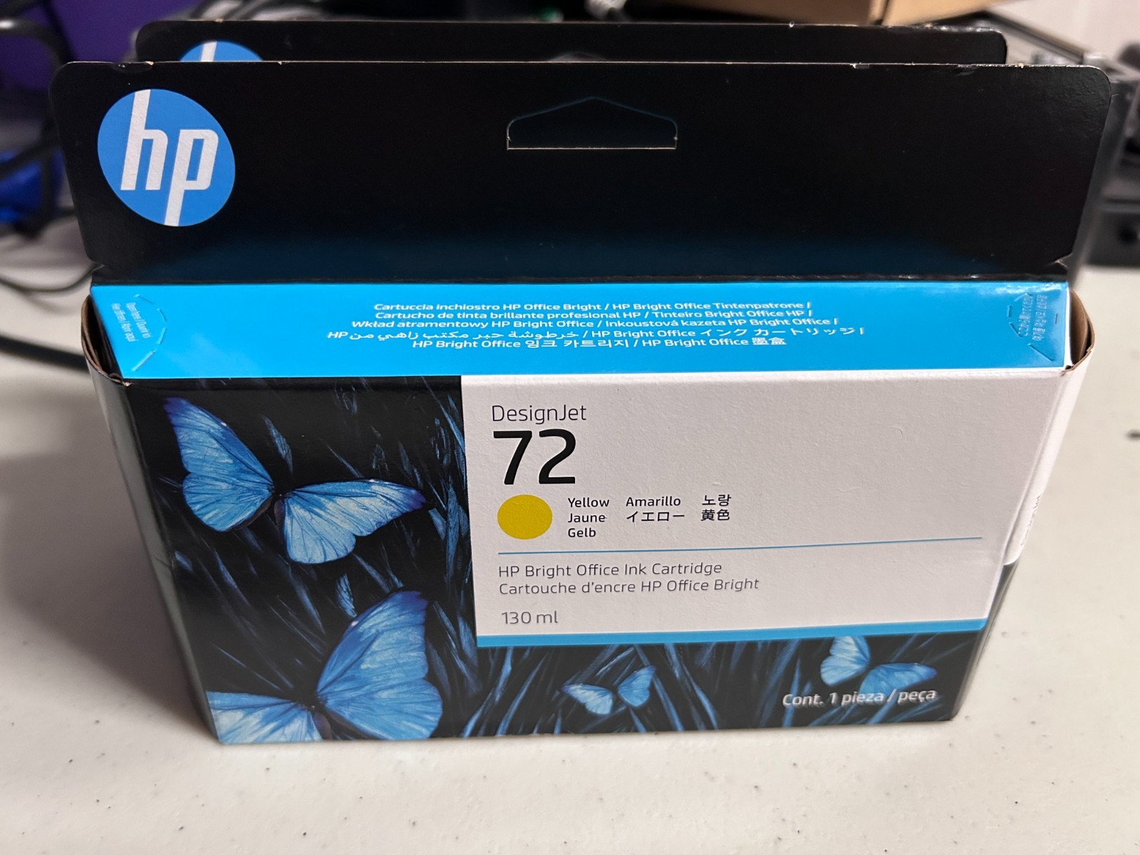 HP 72 130-ml Yellow DesignJet Ink Cartridge, C9373A