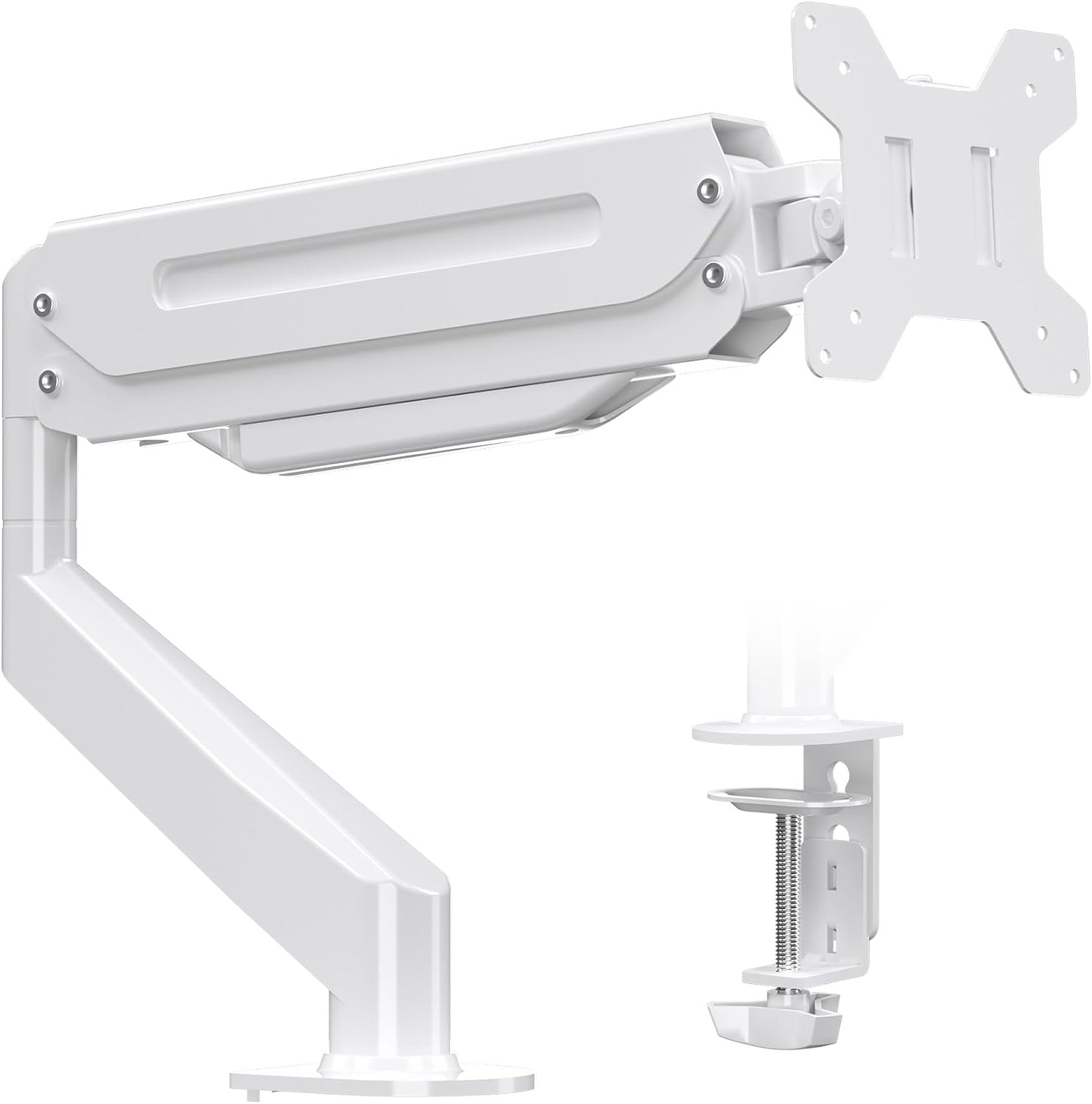Monitor Mount Adjustable Gas Spring Desk Mount Fits 17 to 33 Inch Screens Holds