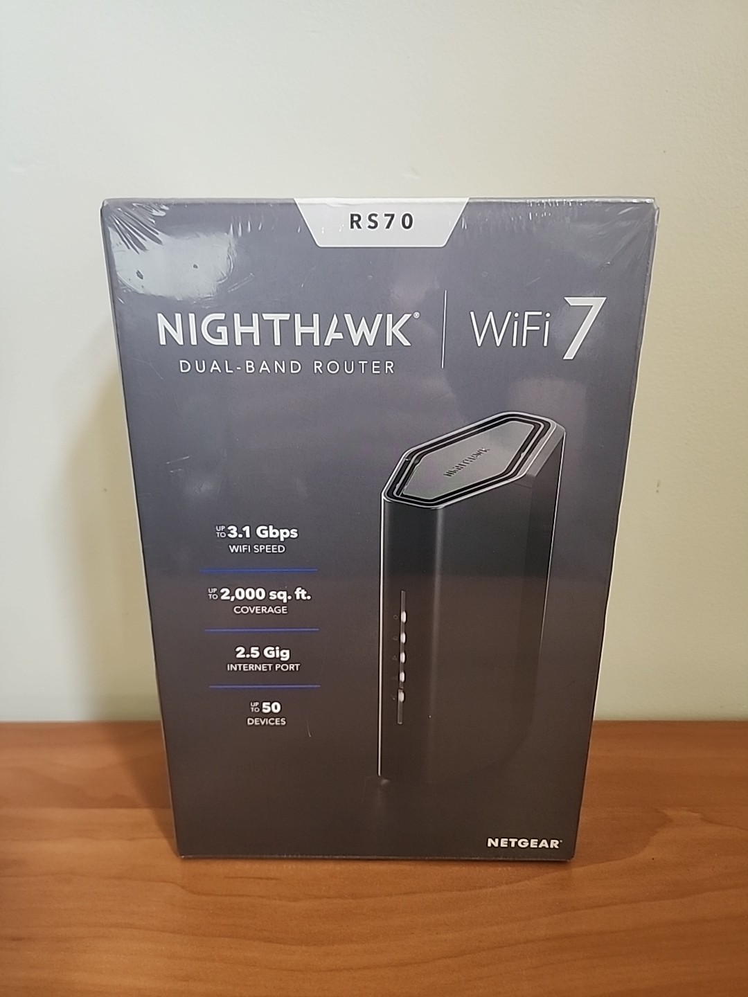 Netgear Nighthawk RS70 WiFi 7 Dual-Band Router Factory Sealed