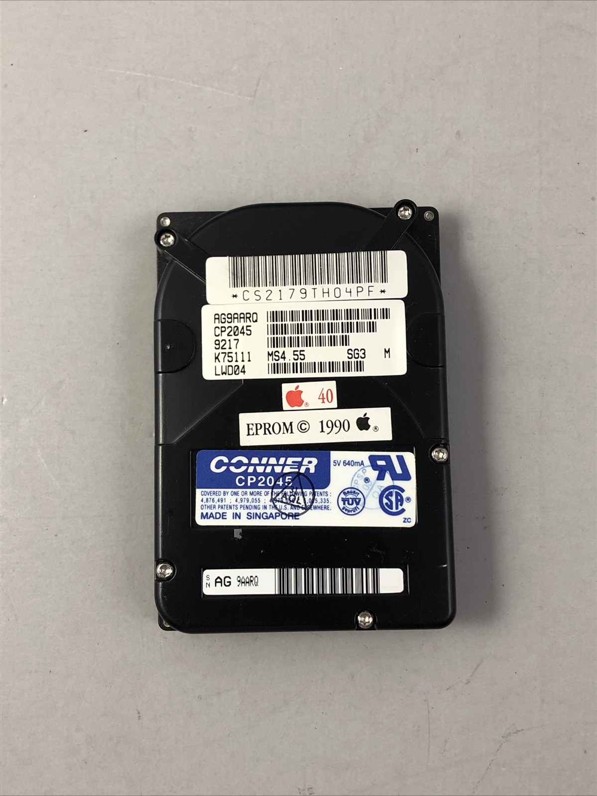 Apple CONNER CP 2045 40MB SCSI 2.5" Internal Hard Drive UNTESTED