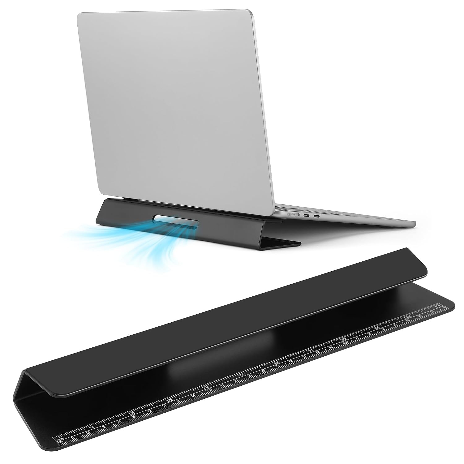 Aluminum Laptop Stand Riser Portable Cooling Wedge for All Laptops Laptop
