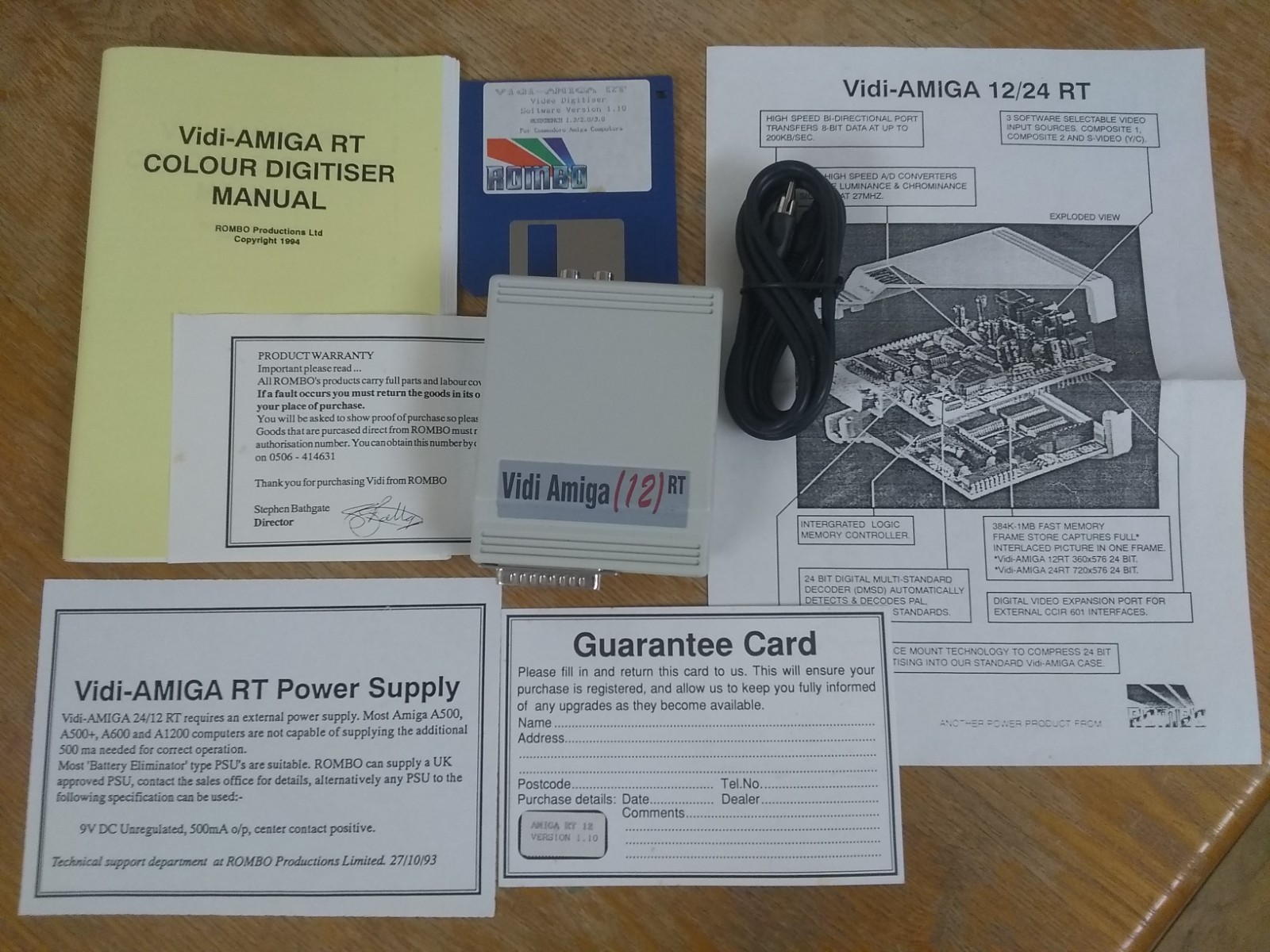 Vidi Amiga 12 RT, IN ORIGINAL BOX, Real Time Digitizer/Frame Grabber, Rombo