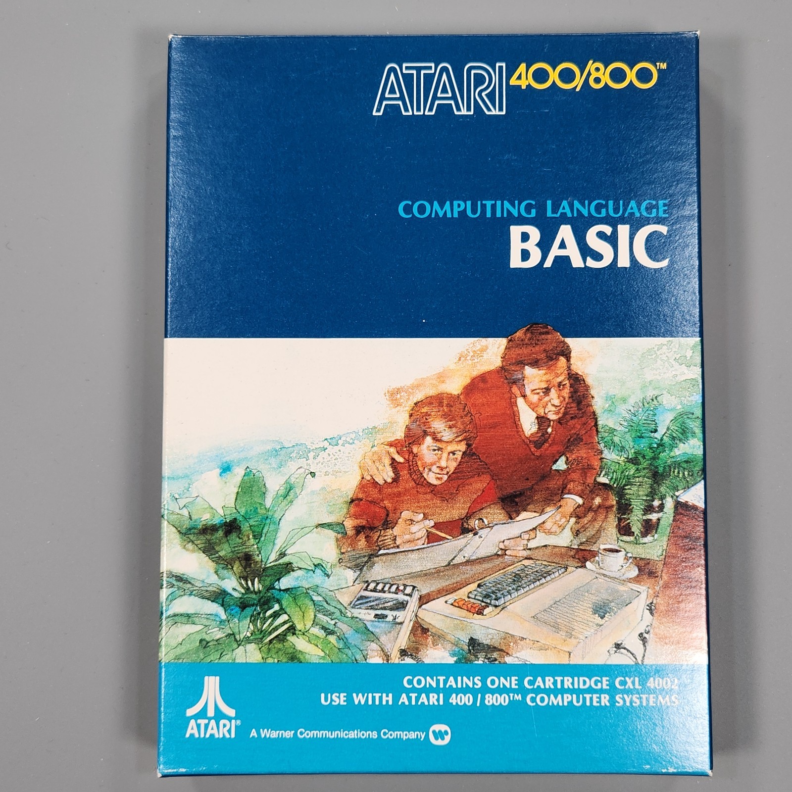 Vtg Atari 400 800 BASIC Computing Language Cartridge CXL4002 w/ Box 1979