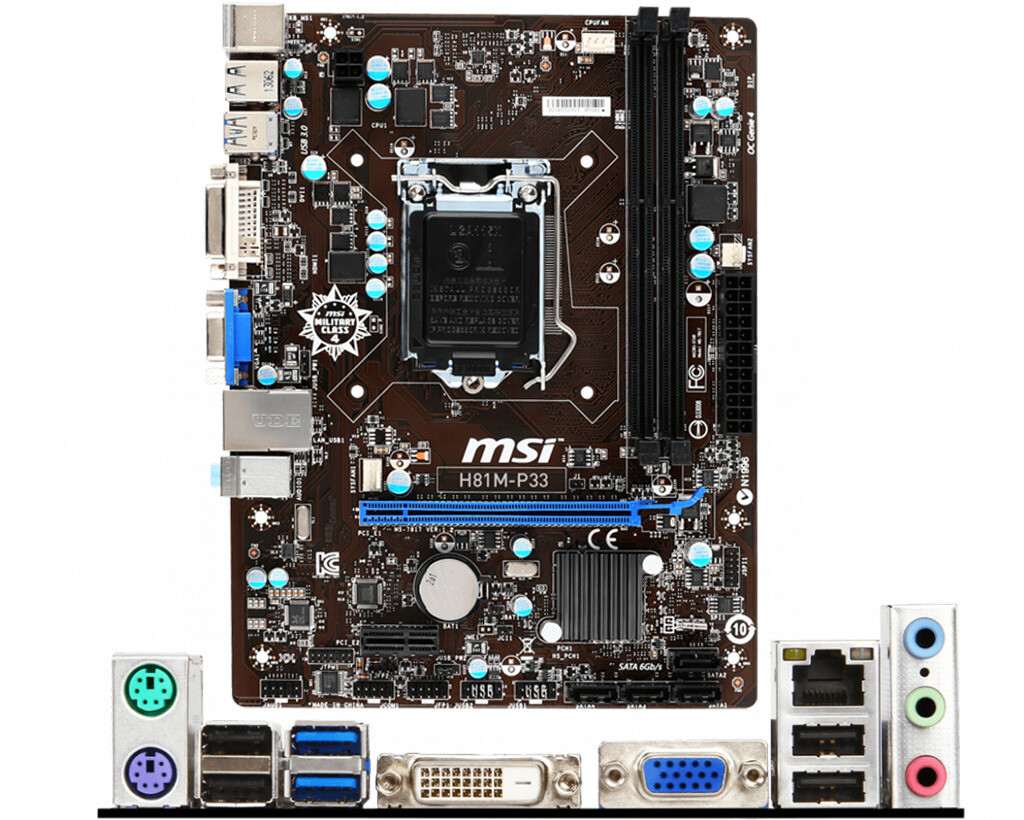 MSI H81M-P33 Motherboard Socket LGA 1150 DDR3 Intel H81 Micro-ATX