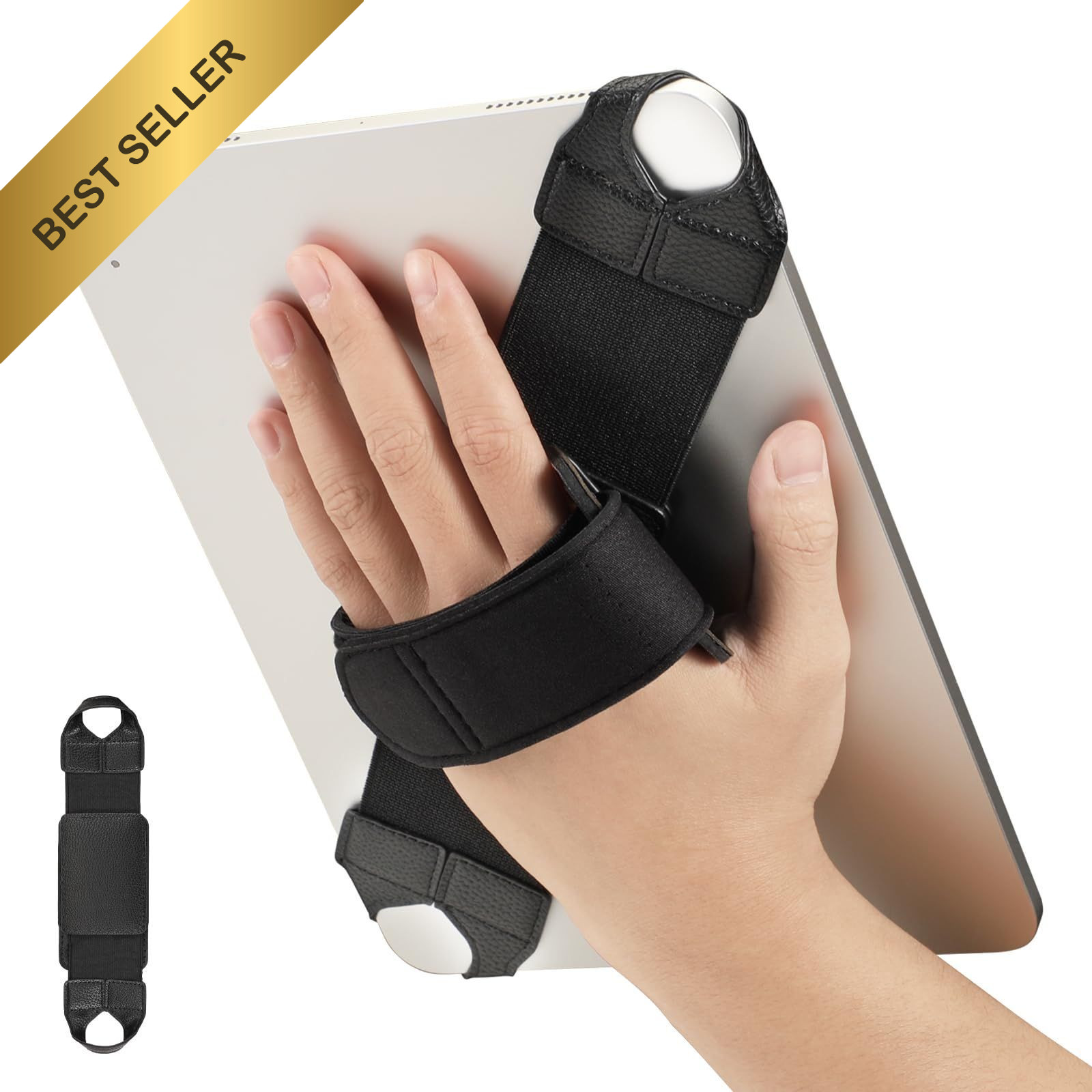 FINTIE Universal Tablet Hand Strap Holder 9-11 Inch 360 Swivel Handle for iPad
