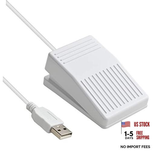 Upgraded USB Foot Pedal Switch Optical Full Quiet No Tactile Feel Sound Quick