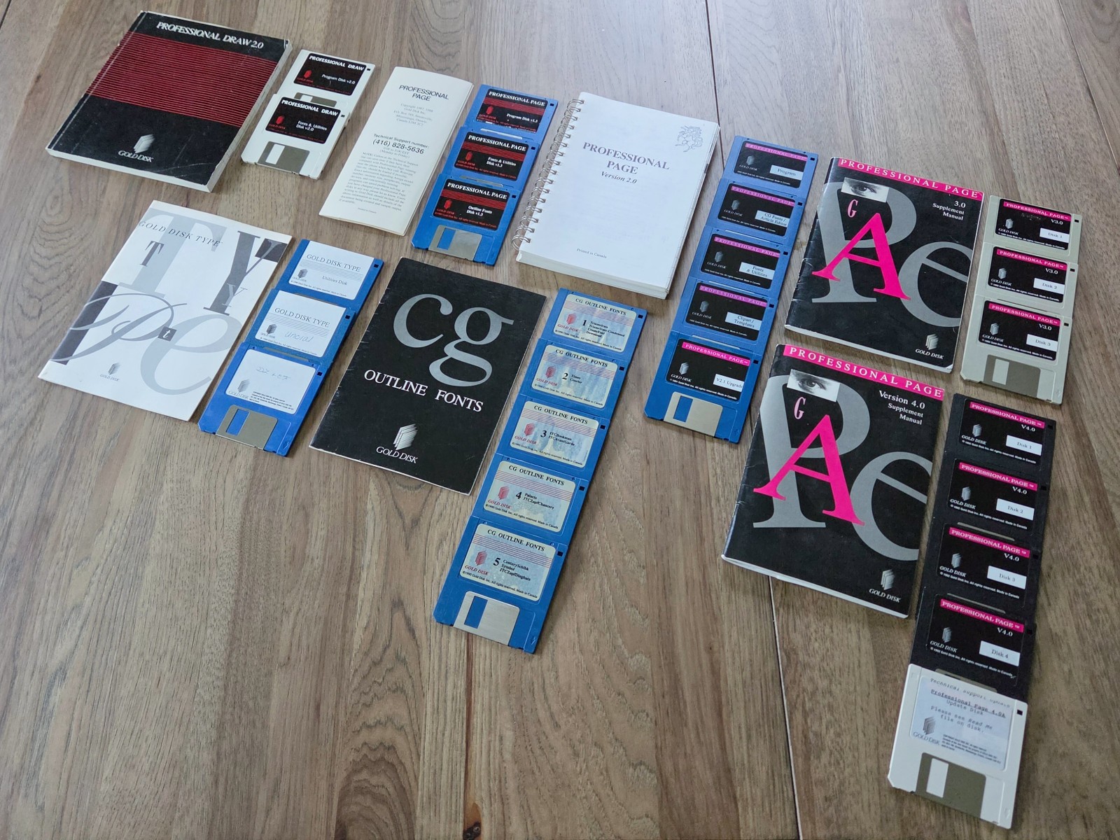 AMIGA Software Lot - Gold Disk Professional Draw, Professional Page 1, 2, 3, & 4