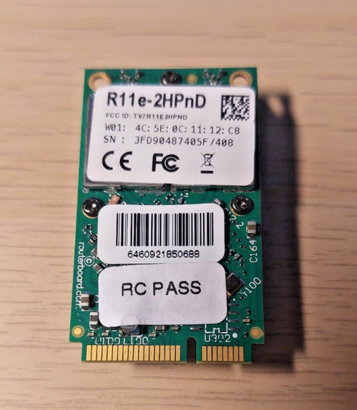 Mikrotik R11e-2HPnD 2Ghz miniPCI-express, 802.11b/g/n dual chain, 2x MMCX
