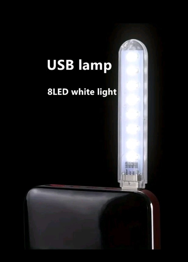 Portable USB LED Reading Lamp Mini 8-LED Book Light DC5VOLT