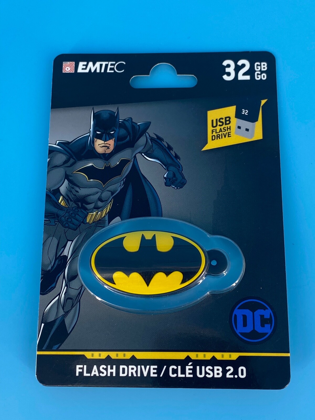 DC Comics Batman 32 GB USB Flash Drive 2.0 Emtec Keychain