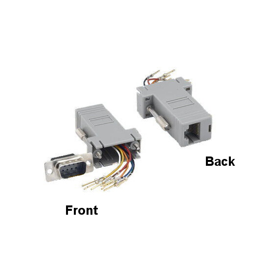 [x10] DB9 Male to RJ-45(8P8C) Female Modular Adapter Converter Serial Connection