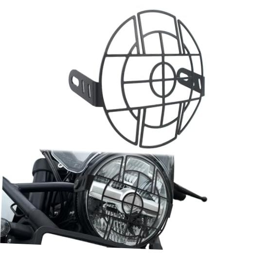 Motorcycle Headlight Guard Grille Protector Cover Compatible with Royal