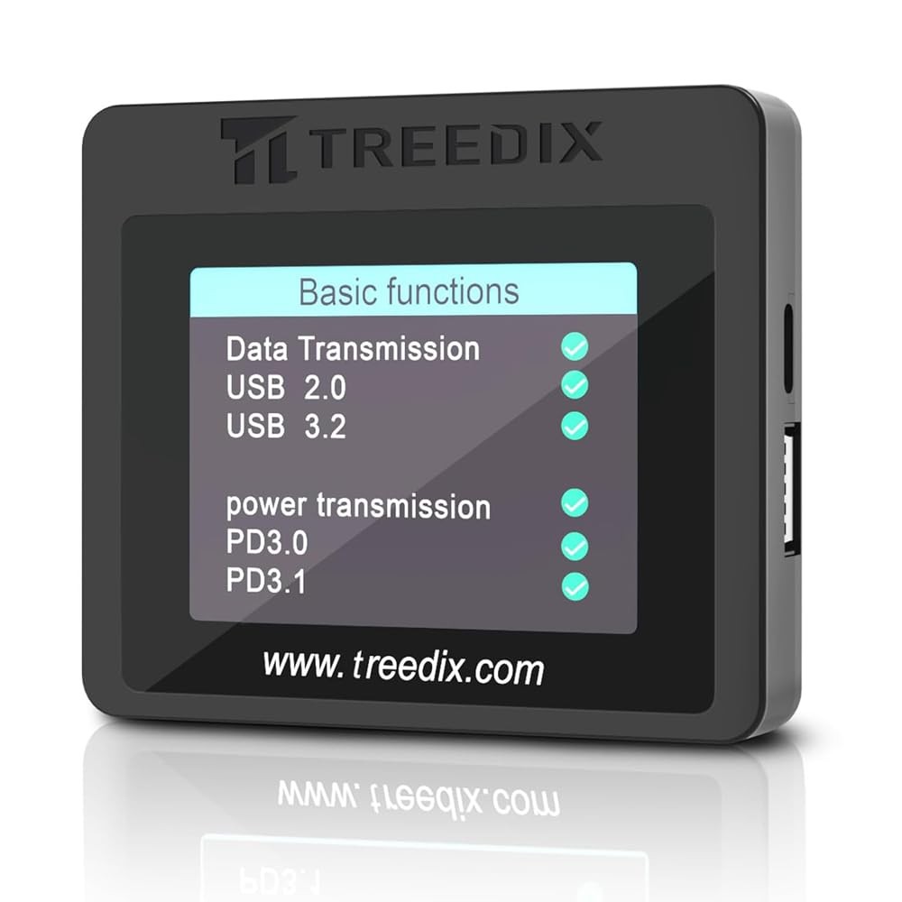 Treedix USB Cable Checker Tester: Detects breakage, resistance, functionality, a