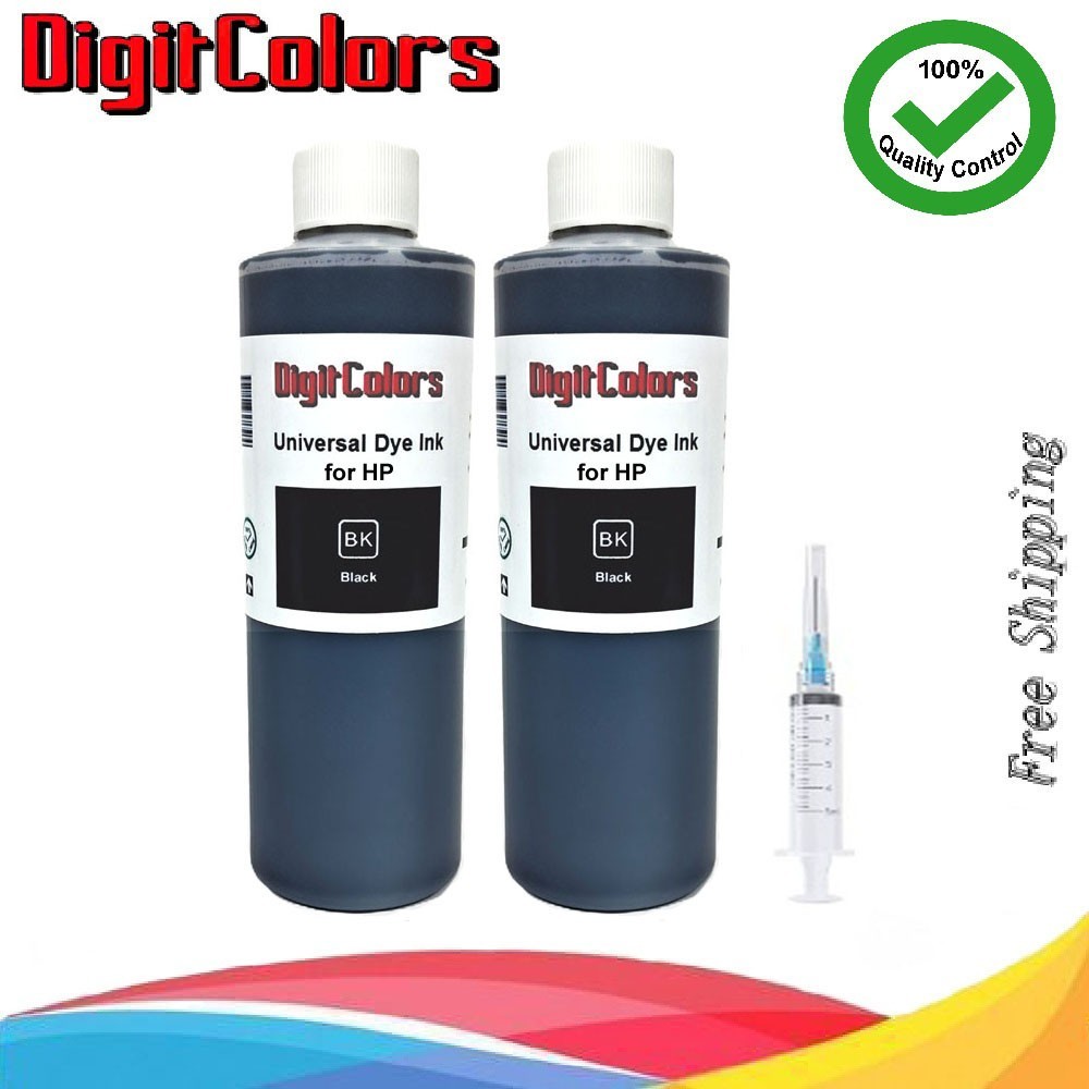 2x250ml Black Ink Cartridge Refill Kit bottles For HP 923XL 934XL 935XL 564XL