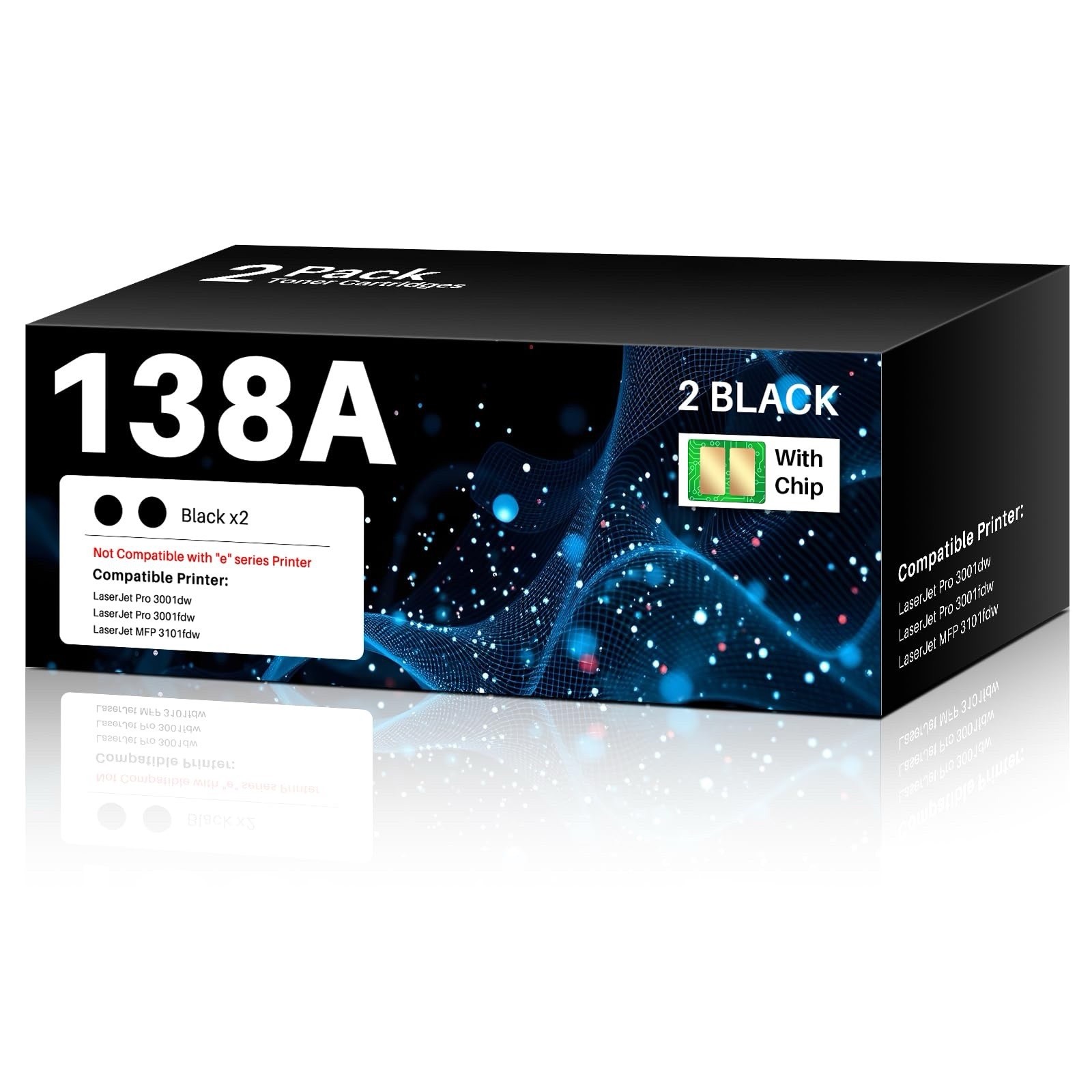 138A Black Toner Cartridge Replacement For HP 138A W1380A 138X W1380X Toner