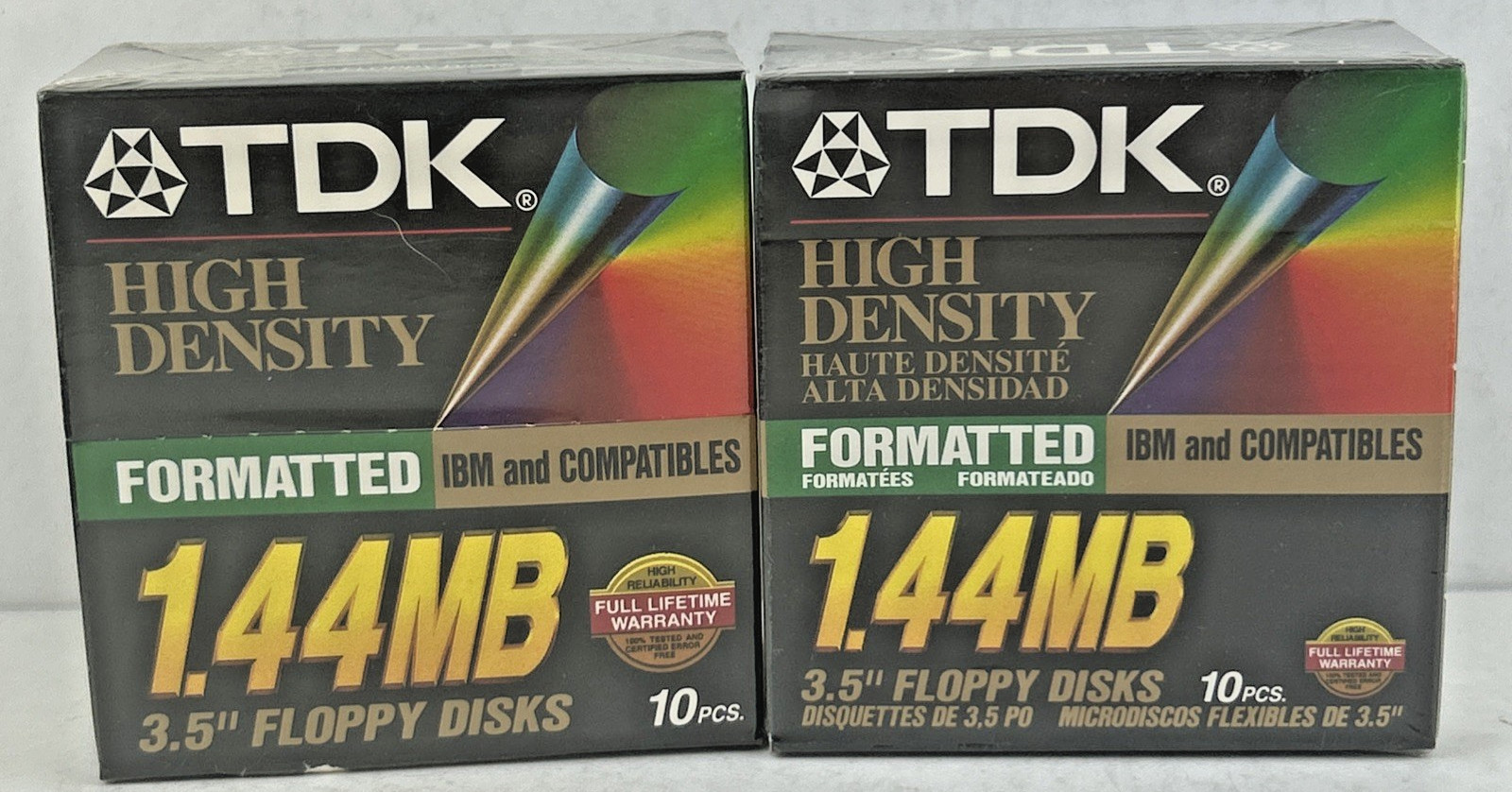 Lot 20 TDK Floppy 3.5" MF-2HDIF 1.44MB Computer Disks IBM Formatted 10 Pack x 2