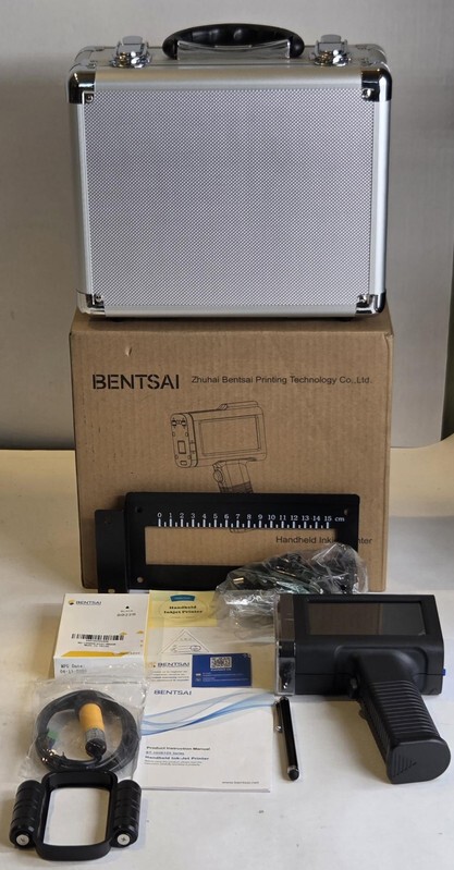 BENTSAI BT-HH6105B2 PORTABLE BARCODE LABEL HANDHELD INKJET PRINTER W/CASE