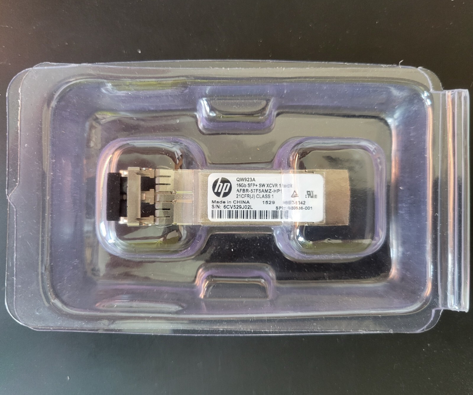 QW923A HP 16Gb Fibre Channel Multi-mode SFP+ Transceiver QW923  ~ NEW ~