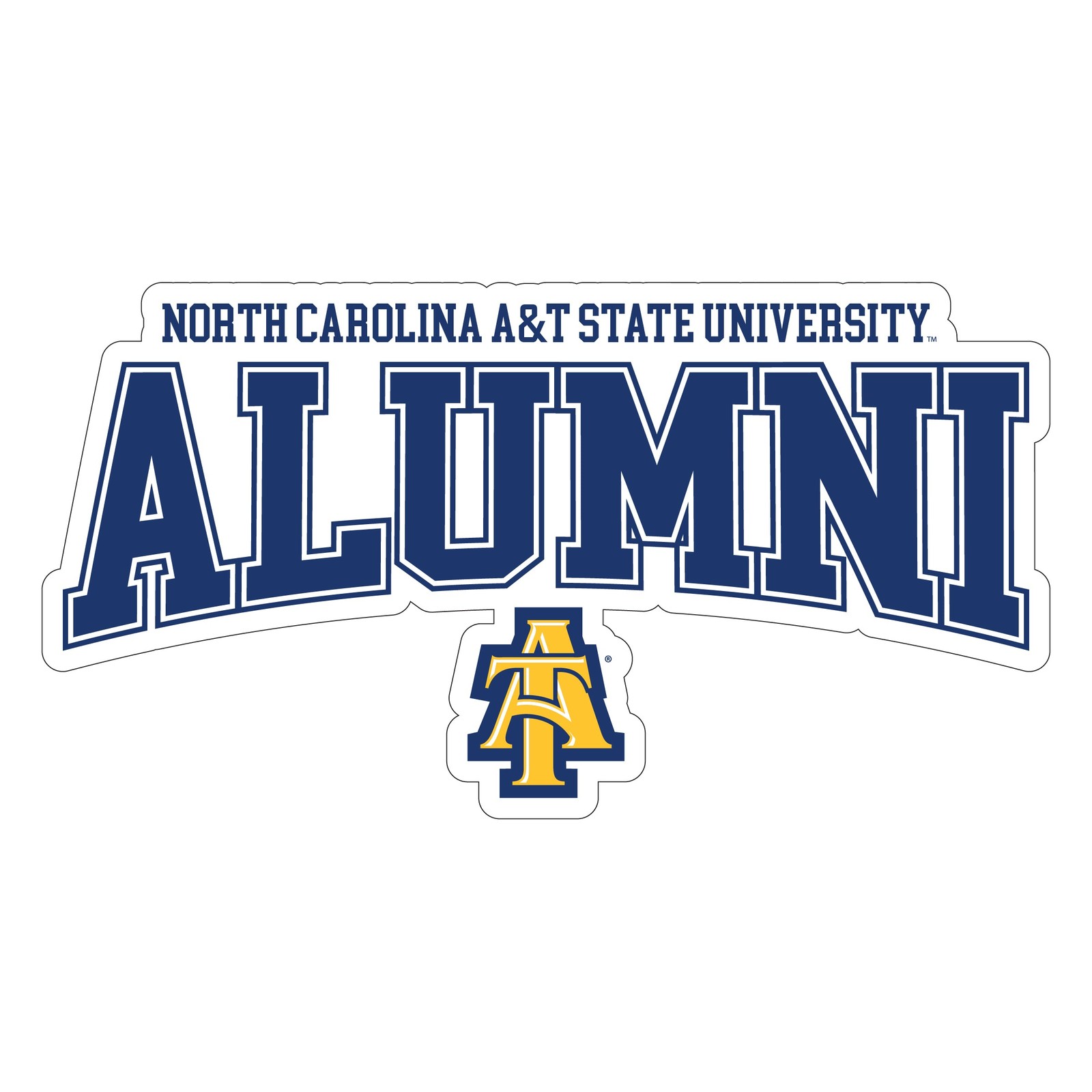 North Carolina A&T State Aggies Laser Cut Alumni Vinyl Sticker/Magnet