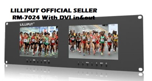 LILLIPUT RM-7024-VD -3RU Rack Monitors With dual VGA, Video & DVI in/outputs 