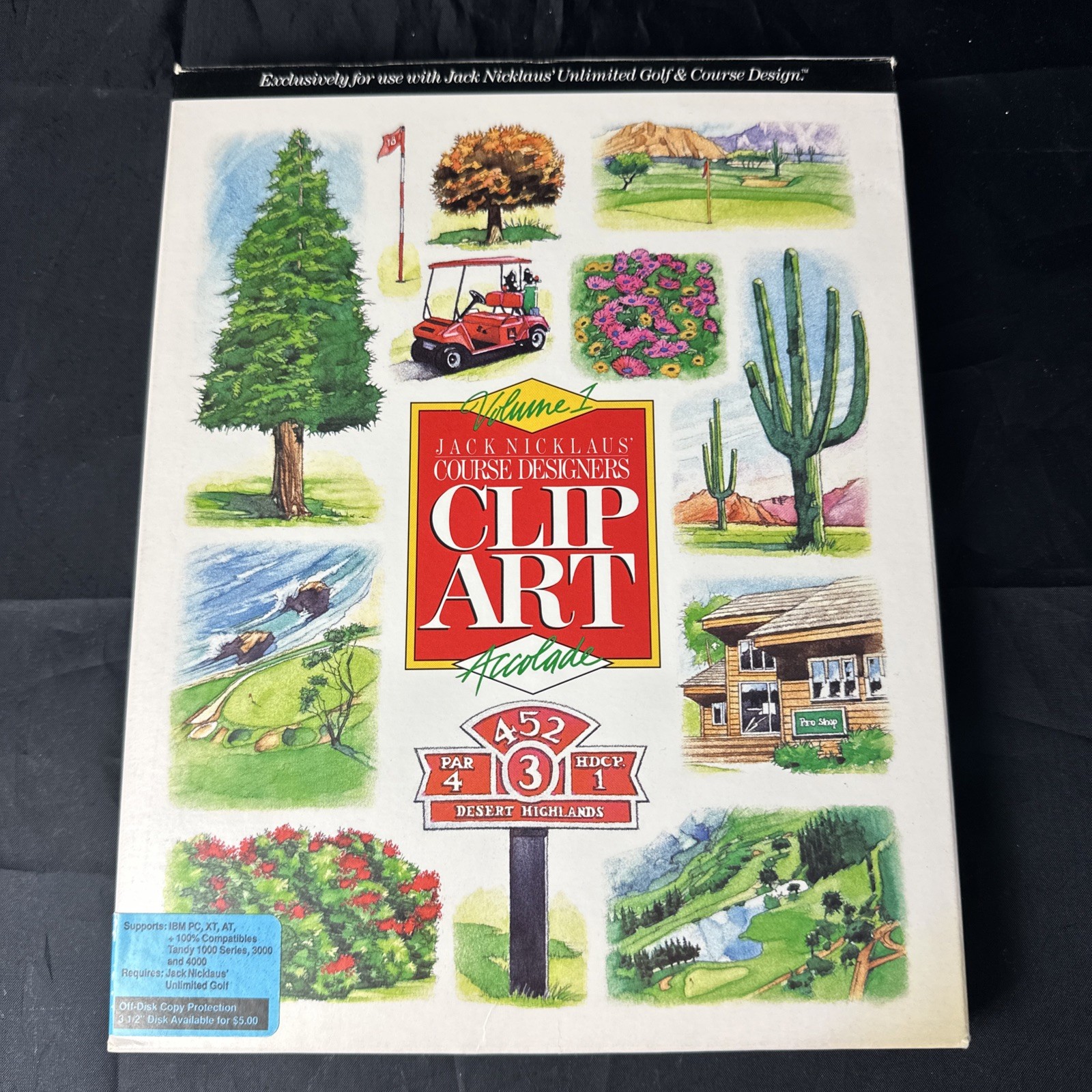 Jack Nicholas Course Designers Clipart Volume 1 Accolade 1991 IBM 3.5 Disks