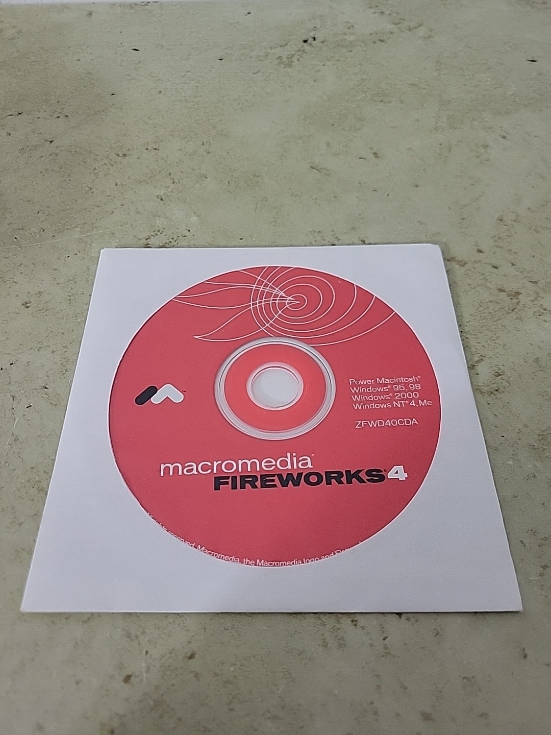 Macromedia Fireworks 4 CD-Rom Software Apple Macintosh With Code