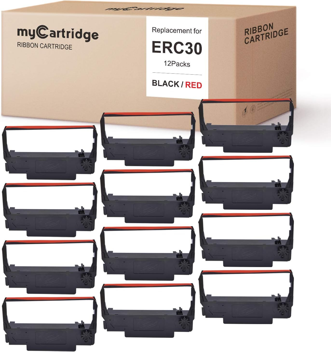 Mycartridge ERC30 ERC-30 ERC 30 34 38 B/R Compatible with Ribbon Cartridge for U