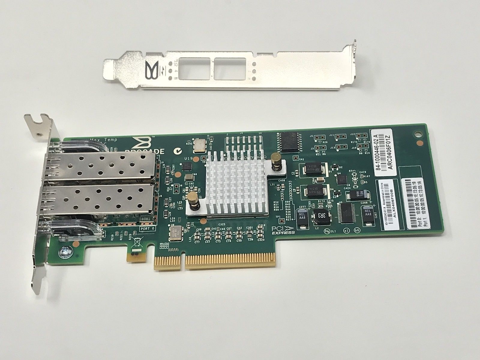 DELL IBM Brocade 825 Dual Port Fiber Channel HBA Adapter 8GB PCIE 2X SFP