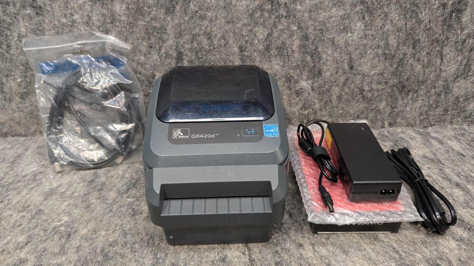 Zebra GX420D 203dpi Thermal Label Printer w/ Auto Front Cutter & Power Supply