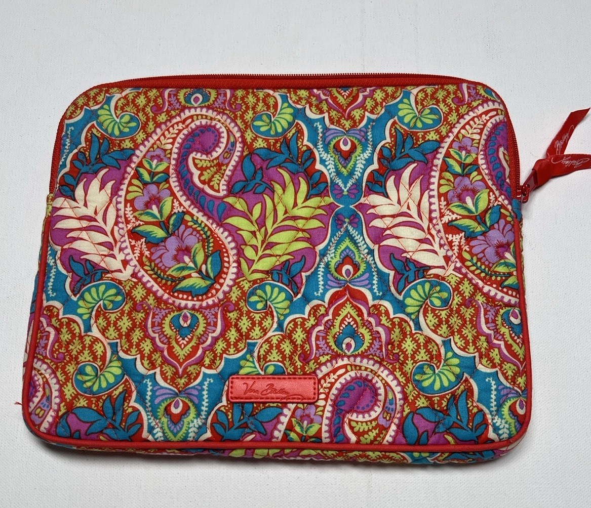 Vera Bradley Red Paisley Floral  Mini Tablet E-Reader/Book Sleeve Case