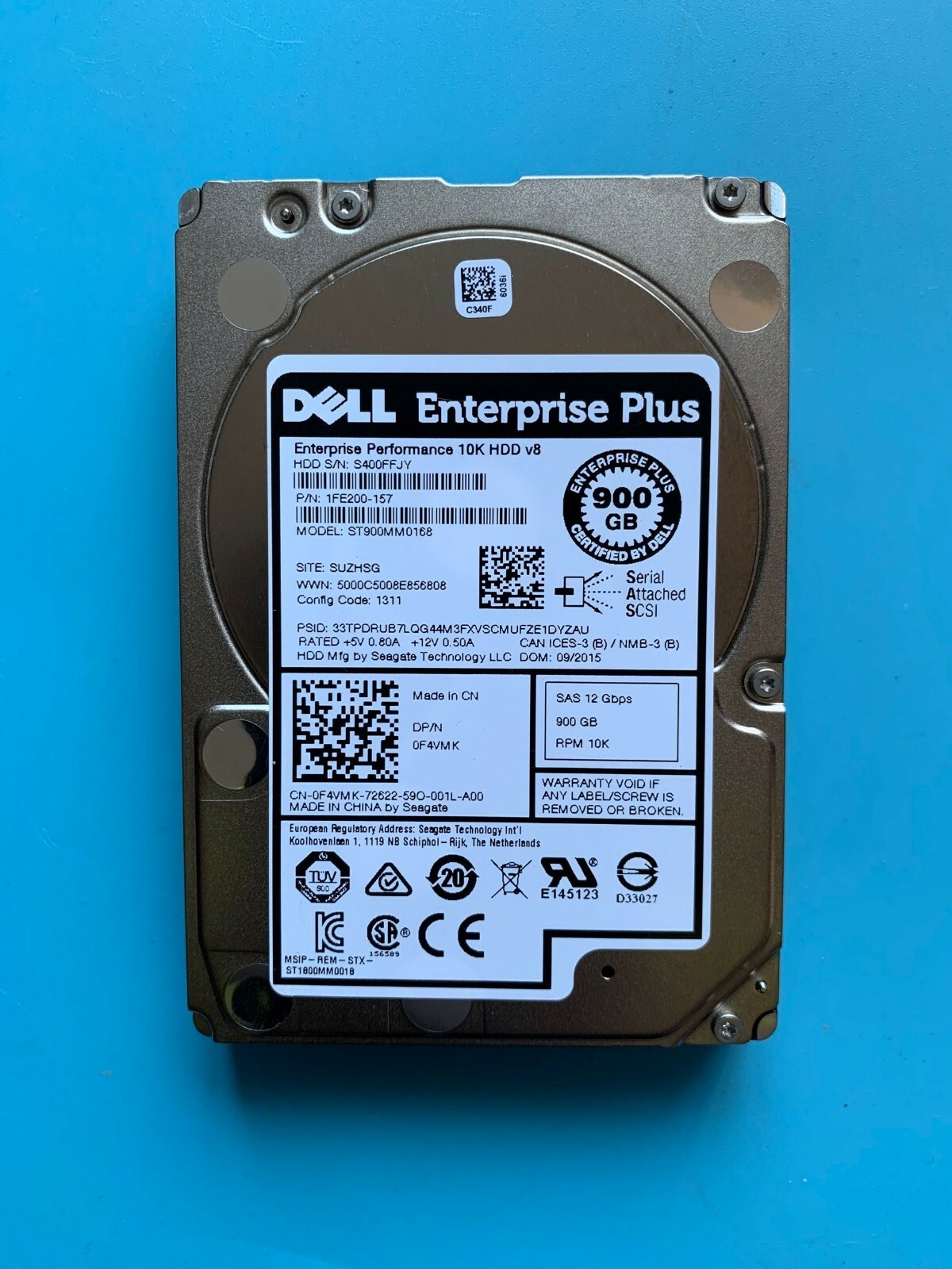 Compatible Dell F4VMK Equallogic Plus V8 ST900MM0168 900GB 12Gbps10K2.5"SAS HDD