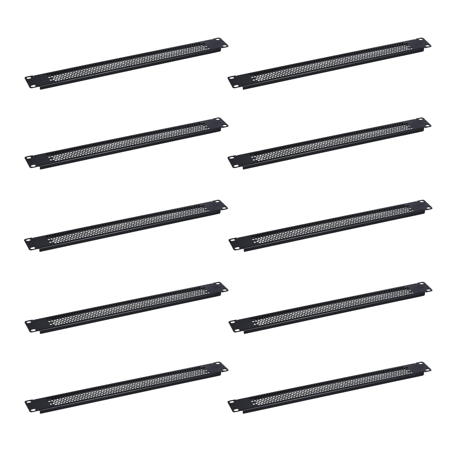 1U Blank Rack Mount Panel Spacers with Ventilation (Pack of 10) for 19" Serve...