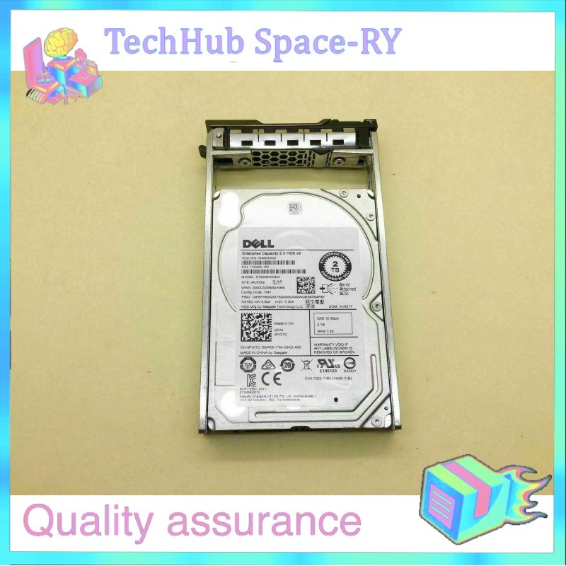 Dell 2TB 7.2K SAS 2.5" Hard Drive for PowerEdge R330 R430 R530 R630 R730 R930