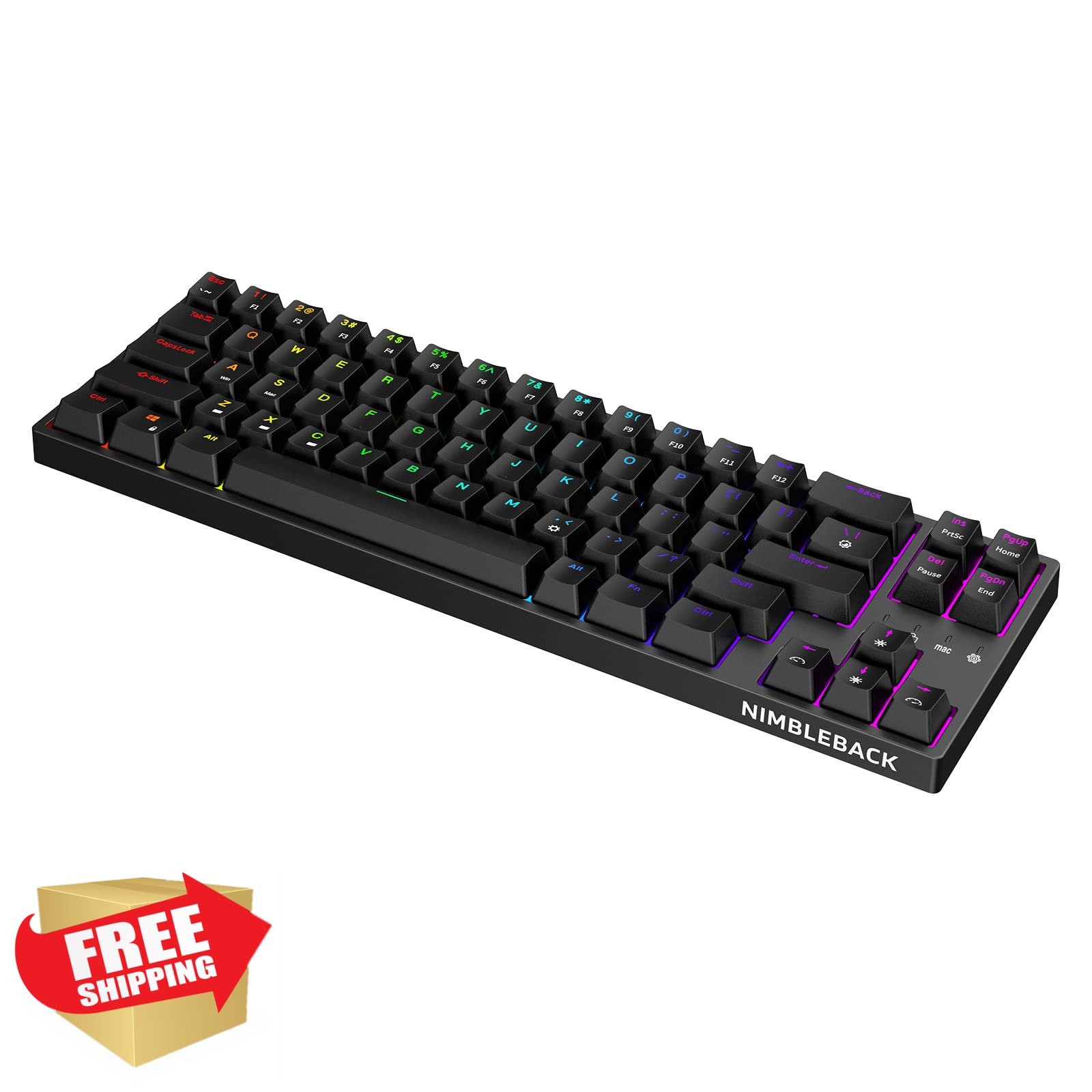 LTC NB681 Nimbleback 65% Keyboard Red Switch Black