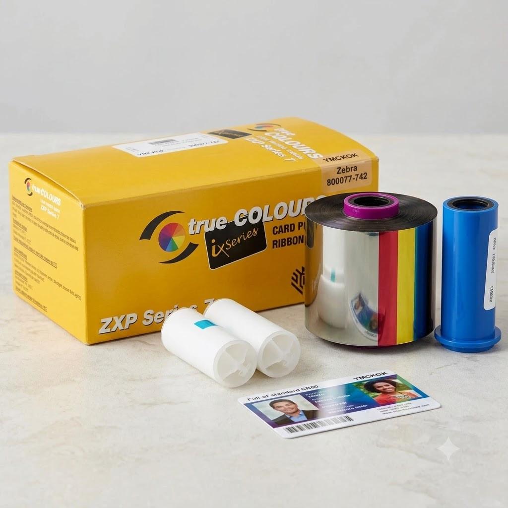 Zebra 800077-749 Color Ribbon YMCKOK for ZXP Series 7 Printer - 750 prints