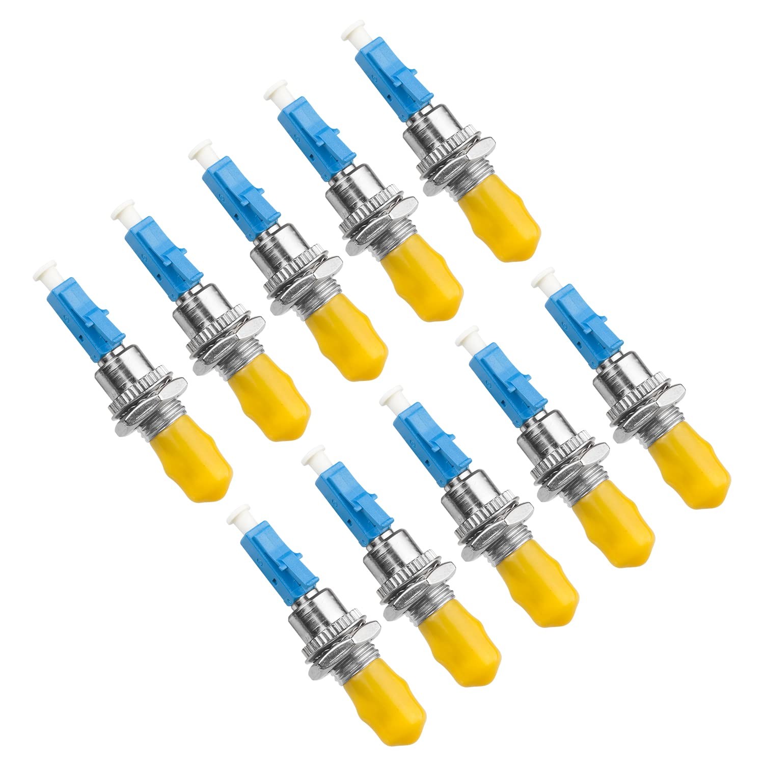 10 Pack Singlemode LC/UPC Male to ST/UPC Female Fiber Optic Adapter Connector